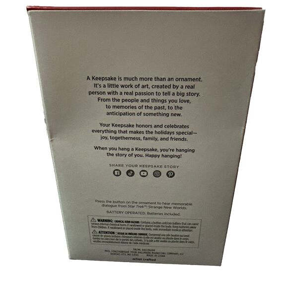 Hallmark Keepsake Christopher Piker - Star Trek Strange New Worlds- 2024 NEW - Picture 2 of 5